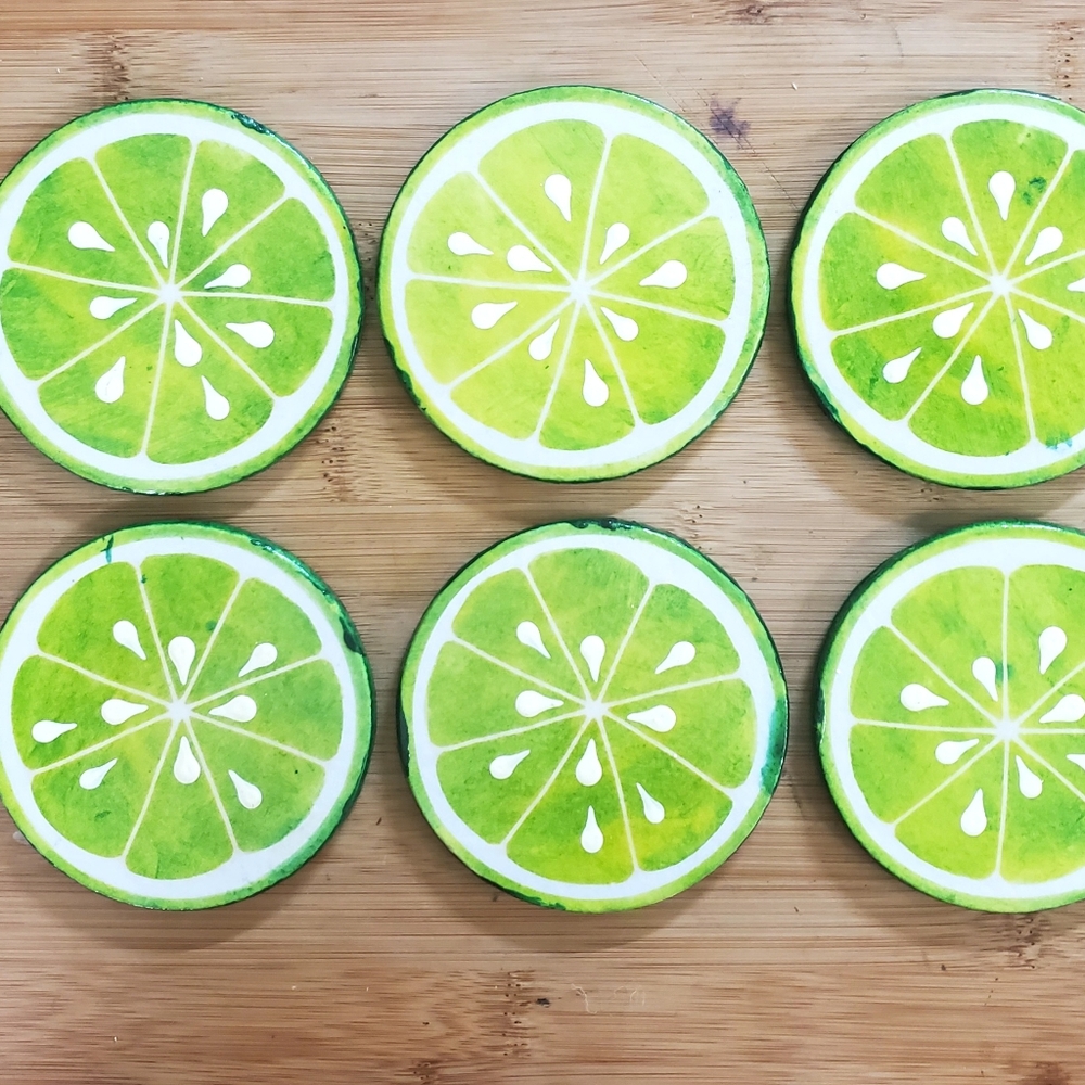 Lime Coaster Set